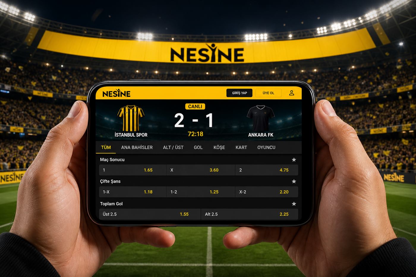 Nesine mobile app