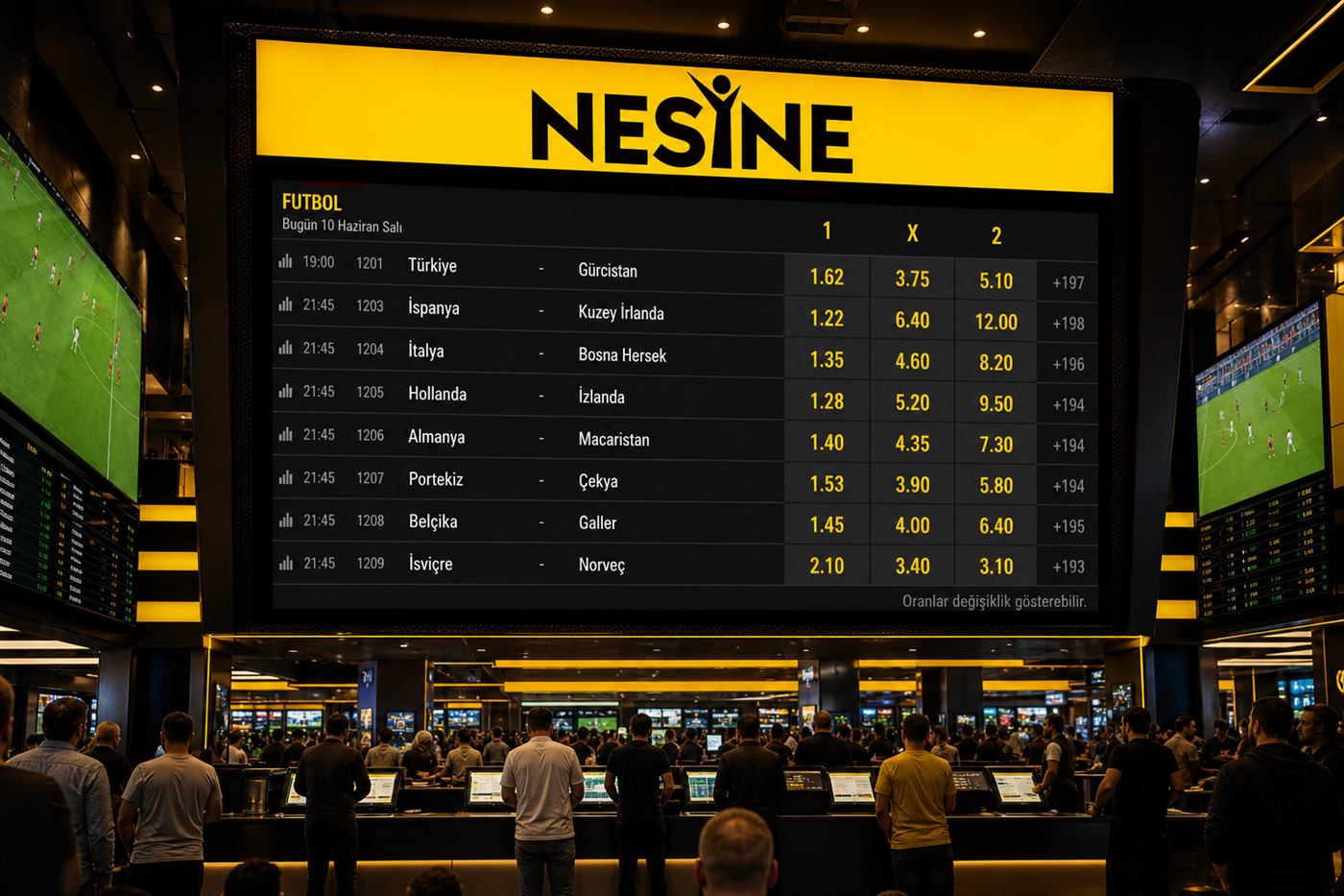Nesine sports odds board